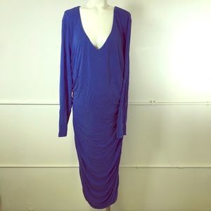 Maree Pour Toi Ruched Jersey Midi Dress